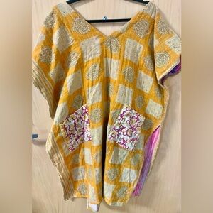 Reversible Kantha Cotton Dress / Tunic – Handmade from Vintage Saris